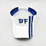 Visor Caps Blue & White Striped 3D BF Embroidery Adjustable Empty Top Cap Uv Protection Side Panel Embroidered Sun Visor Golf Hat