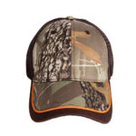Trucker Caps Brown Camouflage Hunting Outdoor Trucker Hat Orange Trim Adjustable Mesh Baseball Cap