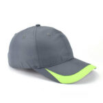 Sports Caps Lightweight Quick Dry Grey Contrast Lime Green Brim Baseball Cap Men Women Adjustable Outdoor Running Golf Curved Brim Sunshade Sports Hat
