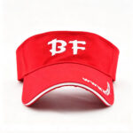 Visor Caps ALL-Red Sun Visor Adjustable Sports Hat Unisex Breathable White BF Embroidered Trim Tennis Golf Sun Protection Empty Top Cap
