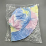 Bucket Hats 100% Cotton Tie-Dye Flymoon Embroidered Reversible Bucket Cap Striped Rainbow Colorful Fisherman Hat