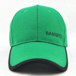Baseball Caps Green Breathable Mesh Velcro Strap Baseball Cap BANGFEI Embroidered Adjustable Sun Running Golf Sports Hat