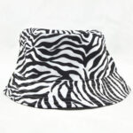Bucket Hats Fashion Black White Zebra Animal Print Bucket Cap Unisex Trendy Streetwear Fisherman Hat