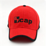 Baseball Caps Cotton Red Black Colorblock BFcap Embroidered Adjustable Baseball Cap Casual Two Tone Brass Buckle Outdoor Curved Brim Sports Hat