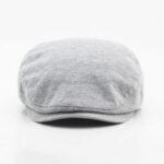Newsboy Caps Soft Unisex Vintage Grey Elastic Back Knit Flat Cap Casual Daily Driving Outdoor Breathable Ivy Newsboy Hat for Men Women