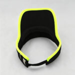 Visor Caps Lightweight Black Sun Visor Fluorescent Green Trim Adjustable Golf Sports Hat Summer Cotton Plain Running Empty Top Cap