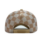 Trucker Caps Foam Checkered Trucker Hat Plaid Blank Rope Curved Brim Adjustable Mesh Baseball Cap
