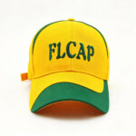 Baseball Caps Yellow & Green Color-Block 3D FLCAP Embroidery Logo Baseball Cap