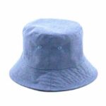 Bucket Hats Casual Unisex Light Blue Chambray Travel Beach Outdoor Bucket Cap Breathable Vent Eyelets Fisherman Hat