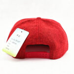 Flat Brim Caps Red 3D White-Outline BF Embroidered Flat Brim Adjustable Snapback Cap Casual Unisex Hip-Hop Streetwear Baseball Hat