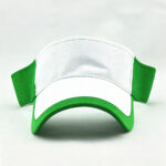 Visor Caps White Front Green Brim Adjustable Sports Sun Visor Hat Breathable Outdoor Cap