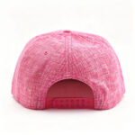 Flat Brim Caps Unisex Pink 3D White-Outline BF Embroidered Hip-Hop Adjustable Snapback Cap Casual Streetwear Outdoor Flat Brim Baseball Hat