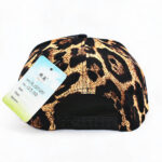 Flat Brim Caps Black Front Leopard Print BF Embroidered Spliced Flat Brim Adjustable Baseball Cap Unisex Hip-Hop 3D Gold Streetwear Snapback Hat