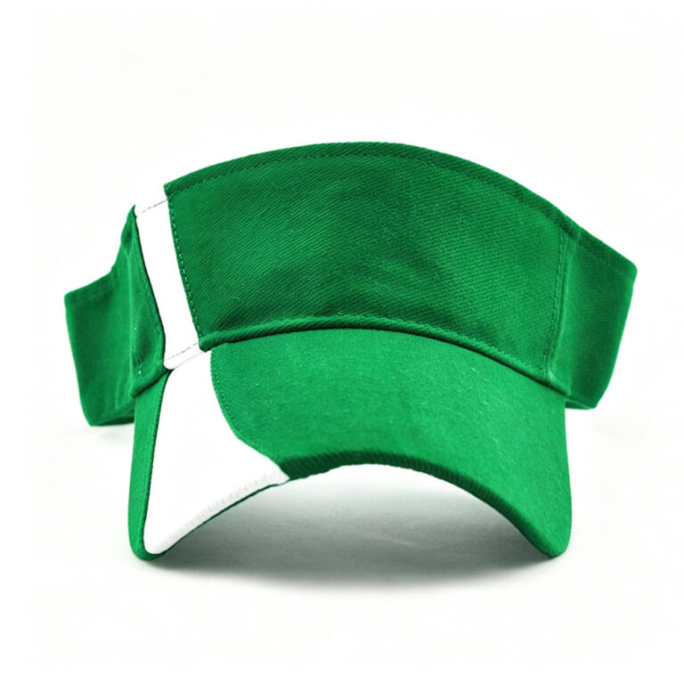 Visor Caps Green White Stripe Adjustable Outdoor Sports Sun Visor Hat Casual Unisex Breathable Tennis Golf Cap