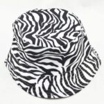 Bucket Hats Fashion Black White Zebra Animal Print Bucket Cap Unisex Trendy Streetwear Fisherman Hat
