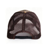 Trucker Caps Brown Camouflage Hunting Outdoor Trucker Hat Orange Trim Adjustable Mesh Baseball Cap