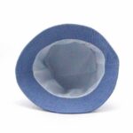 Bucket Hats Casual Unisex Light Blue Chambray Travel Beach Outdoor Bucket Cap Breathable Vent Eyelets Fisherman Hat