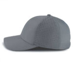 Sports Caps Grey Lightweight Laser Cut Hole Ventilated Perforated Adjustable Baseball Cap Quick Dry Breathable Running Golf Outdoor Sports Hat