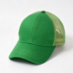 Trucker Caps Green Summer Unisex Blank Outdoor Mesh Trucker Hat Solid Color Breathable Adjustable Curved Brim Baseball Cap