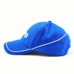 Baseball Caps Royal Blue BFcap Embroidered Adjustable Baseball Cap Casual White Piping Trim Sun Curved Brim Sports Hat