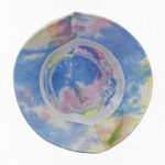 Bucket Hats 100% Cotton Tie-Dye Flymoon Embroidered Reversible Bucket Cap Striped Rainbow Colorful Fisherman Hat