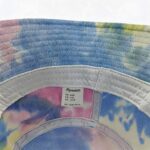 Bucket Hats 100% Cotton Tie-Dye Flymoon Embroidered Reversible Bucket Cap Striped Rainbow Colorful Fisherman Hat