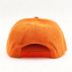 Flat Brim Caps Orange 3D White-Outline BF Embroidered Flat Brim Outdoor Snapback Cap Casual Unisex Hip-Hop Streetwear Adjustable Baseball Hat