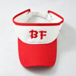 Visor Caps Red BF Embroidered Sun Protection Sports Sun Visor Hat Unisex Casual White Adjustable Golf Tennis Cap