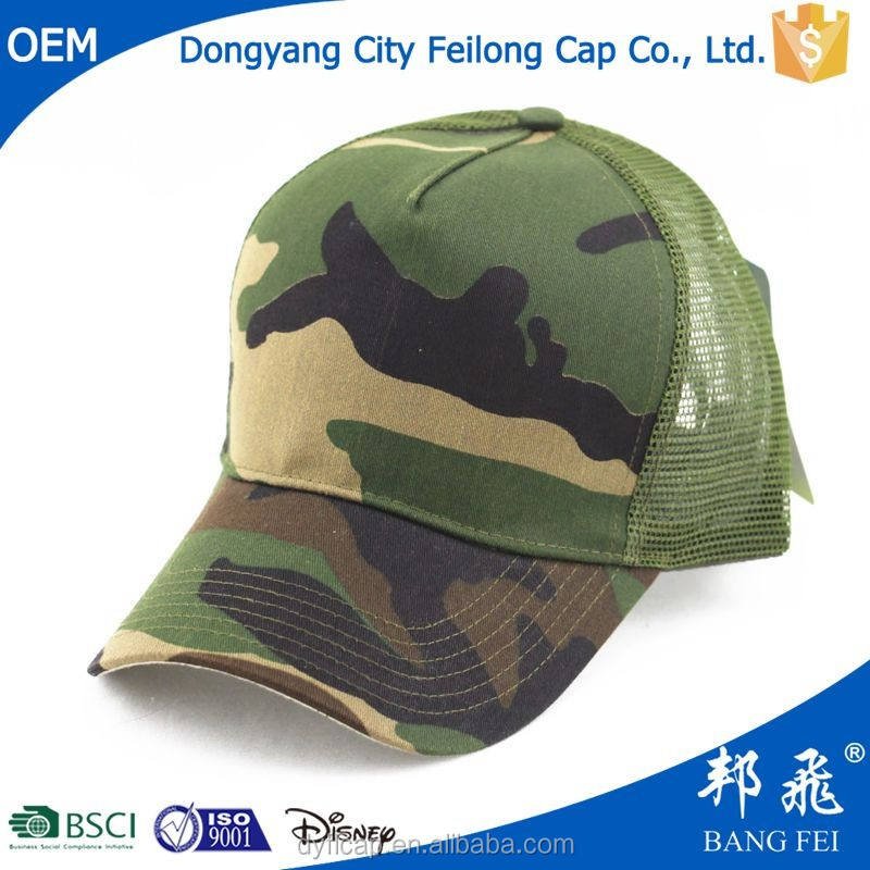 Trucker Caps Classic Green Woodland Camo Breathable Adjustable Outdoor Trucker Hat Camouflage Hunting Hiking Mesh Baseball Cap for Men