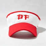 Visor Caps Red BF Embroidered Sun Protection Sports Sun Visor Hat Unisex Casual White Adjustable Golf Tennis Cap