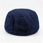Newsboy Caps Vintage Dark Washed Denim Flat Cap Classic Ivy Newsboy Hat with Elastic Rear Band