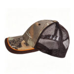 Trucker Caps Brown Camouflage Hunting Outdoor Trucker Hat Orange Trim Adjustable Mesh Baseball Cap