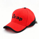 Baseball Caps Cotton Red Black Colorblock BFcap Embroidered Adjustable Baseball Cap Casual Two Tone Brass Buckle Outdoor Curved Brim Sports Hat