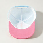 Trucker Caps Girls Pink Floral Print Outdoor Trucker Hat Summer Kids Light Blue Adjustable Mesh Baseball Cap