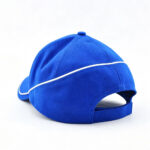 Baseball Caps Royal Blue BFcap Embroidered Adjustable Baseball Cap Casual White Piping Trim Sun Curved Brim Sports Hat