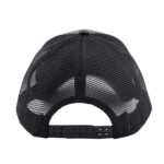 Trucker Caps Black PU Leather Mesh Trucker Cap Blank Faux Leather Front Custom Logo Adjustable Mesh Baseball Hat