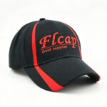 Baseball Caps Black Red Flcap Embroidered Logo Adjustable Baseball Cap Casual Unisex Red Side Stripe Sports Hat