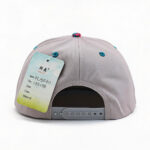 Flat Brim Caps Gray Crown Teal Pink Floral Brim Adjustable Snapback Hat Unisex Embroidered BF Applique Flat Bill Street Baseball Cap