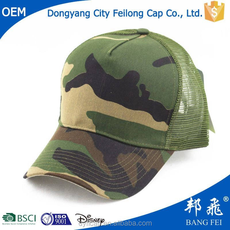 Trucker Caps Classic Green Woodland Camo Breathable Adjustable Outdoor Trucker Hat Camouflage Hunting Hiking Mesh Baseball Cap for Men