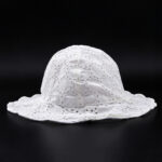 Bucket Hats Summer Infant Baby White Lace Breathable Lightweight Bucket Cap Toddler Hollow-out Ruffle Wide Brim Beach Wavy Sun Fisherman Hat