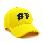 Baseball Caps Yellow 3D BF Embroidered Breathable Mesh Baseball Cap Unisex Adjustable Running Sports Hat