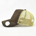 Trucker Caps Brown Built-in Bottle Opener Outdoor Trucker Hat Camping Fishing Party Brim Adjustable Mesh Baseball Cap for Men