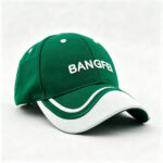 Baseball Caps Unisex Casual BANGFEI 3D Embroidered Logo Green Adjustable Baseball Cap White Wave Contrast Brim Sports Hat