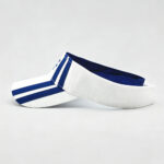 Visor Caps Blue & White Striped 3D BF Embroidery Adjustable Empty Top Cap Uv Protection Side Panel Embroidered Sun Visor Golf Hat