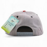 Flat Brim Caps Light Gray Crown Red Floral Brim BFCAP Embroidered Patch Applique Floral Perforated Snapback Cap Unisex Hip Hop Street Adjustable Flat Brim Hat