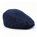 Newsboy Caps Vintage Dark Washed Denim Flat Cap Classic Ivy Newsboy Hat with Elastic Rear Band