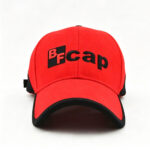Baseball Caps Cotton Red Black Colorblock BFcap Embroidered Adjustable Baseball Cap Casual Two Tone Brass Buckle Outdoor Curved Brim Sports Hat
