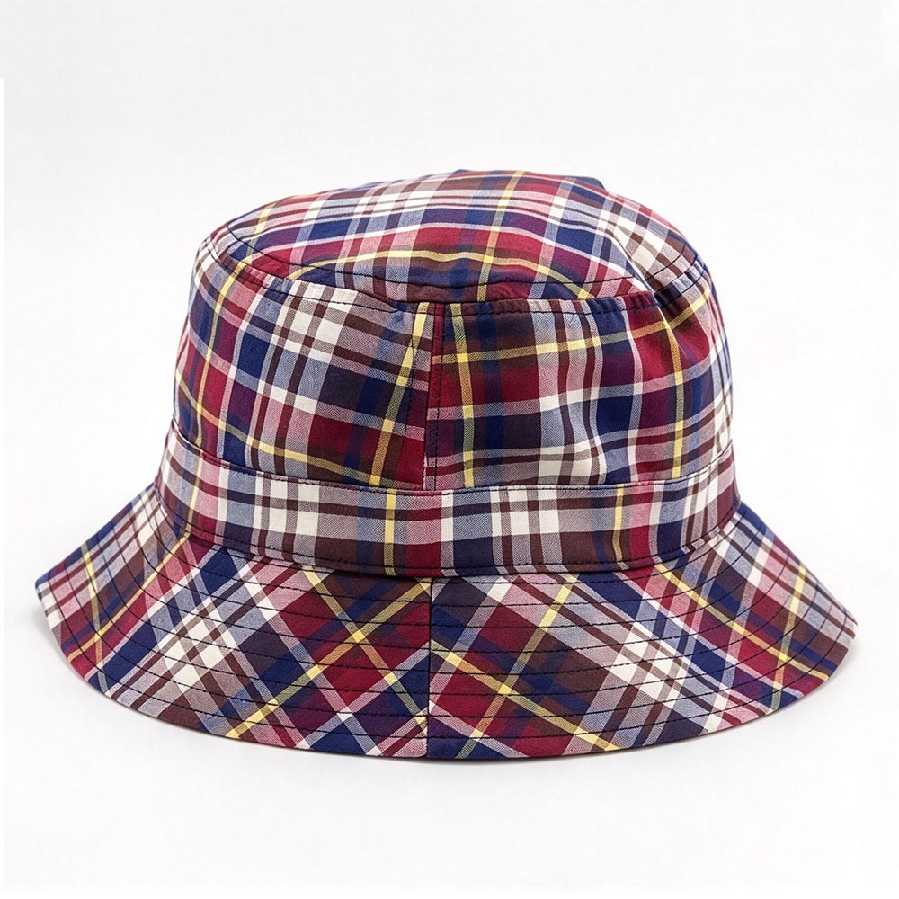 Bucket Hats Classic Tartan Reversible Plaid Bucket Cap Check Print Double Sided Wide Brim Fisherman Hat