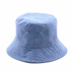 Bucket Hats Casual Unisex Light Blue Chambray Travel Beach Outdoor Bucket Cap Breathable Vent Eyelets Fisherman Hat
