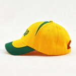 Baseball Caps Yellow & Green Color-Block 3D FLCAP Embroidery Logo Baseball Cap